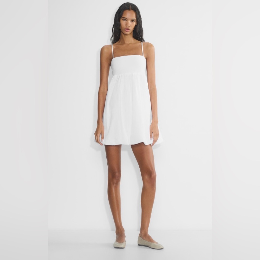 Aritzia Sunday Best Elio Poplin Dress in White
